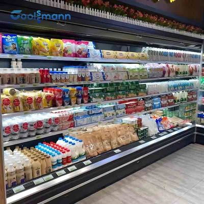 स्टेनलेस स्टील बॉटम केक डिस्प्ले रेफ्रिजरेटर, 2500L 580KG ओपन डिस्प्ले फ्रीजर